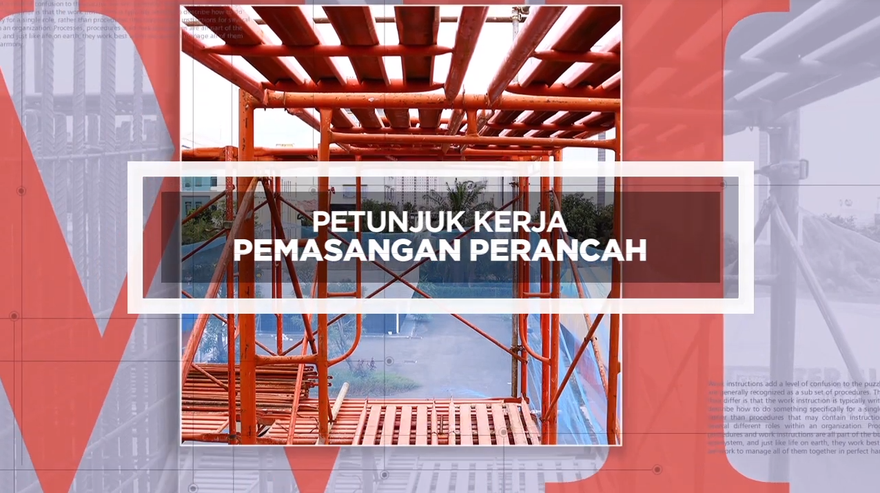 Work Instructions Pemasangan Perancah (Scaffolding)