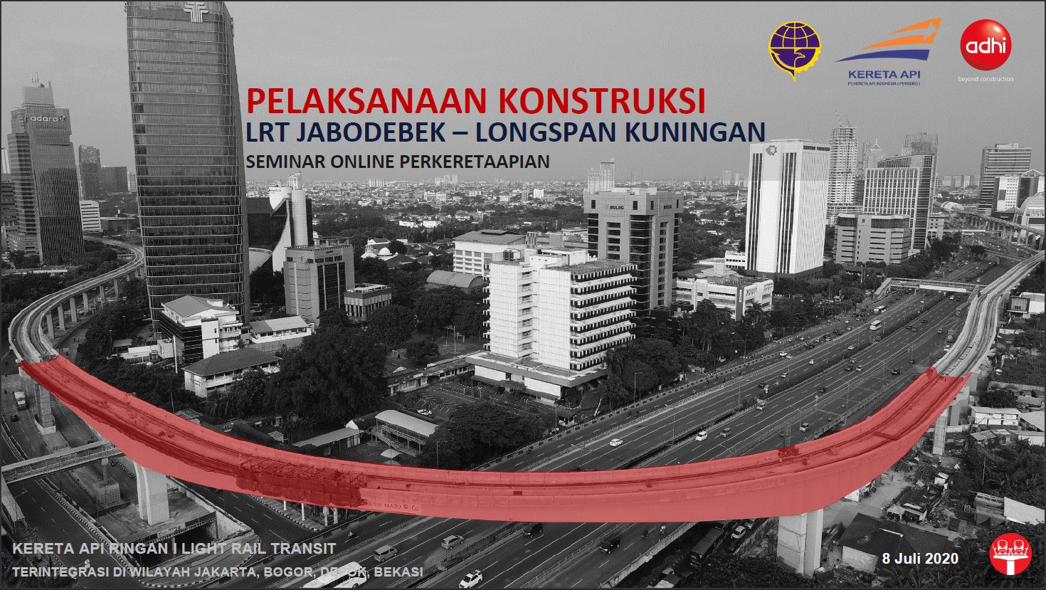 Seminar Online Maska <span class="highlight">2</span>0<span class="highlight">2</span>0: Pelaksanaan Konstruksi LRT Jabodebek Longspan Kuningan