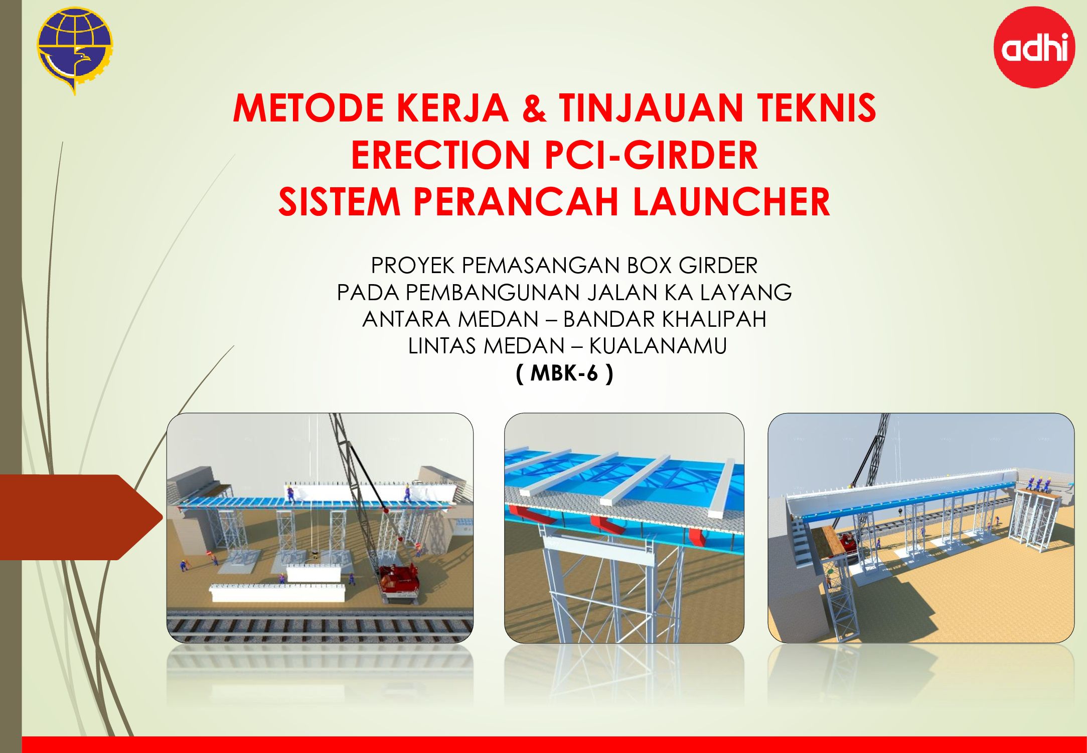 Metode Kerja &amp; Tinjauan Teknis Erection PCI Girder Metode Perancah Launcher