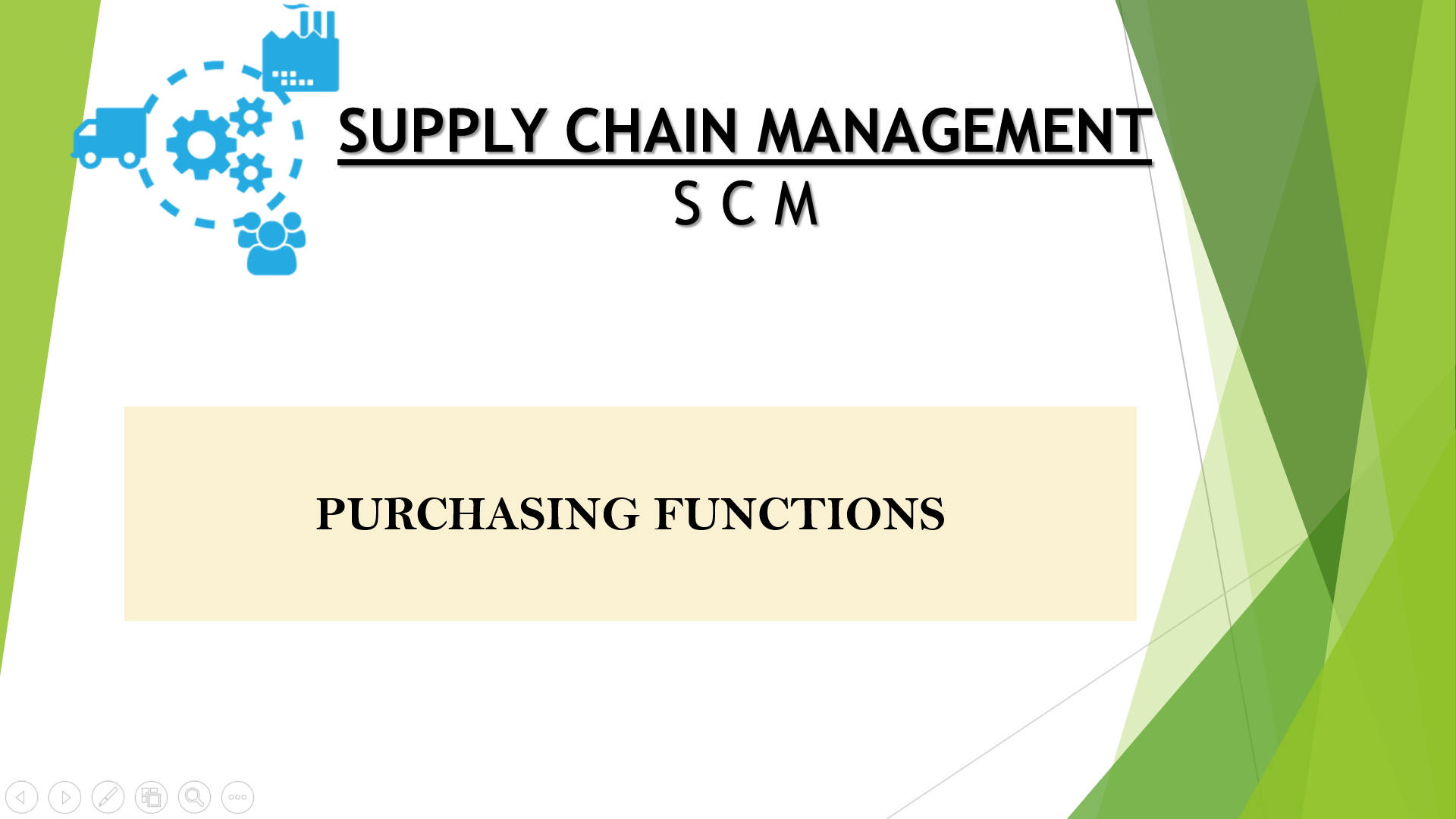 Supply Chain Management  Purchasing Functions