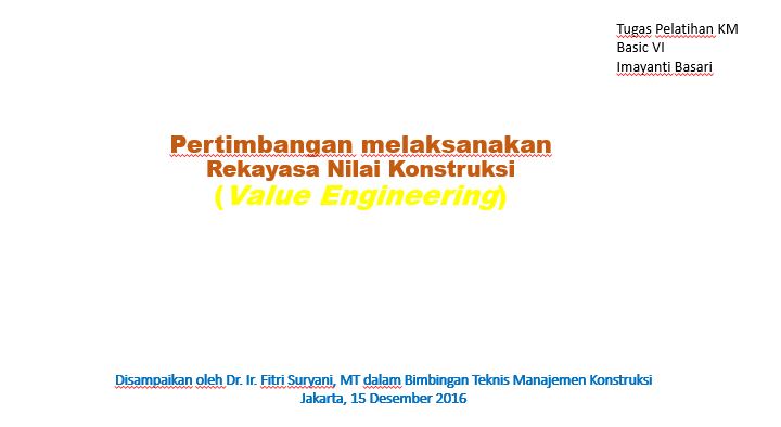 Value Engineering