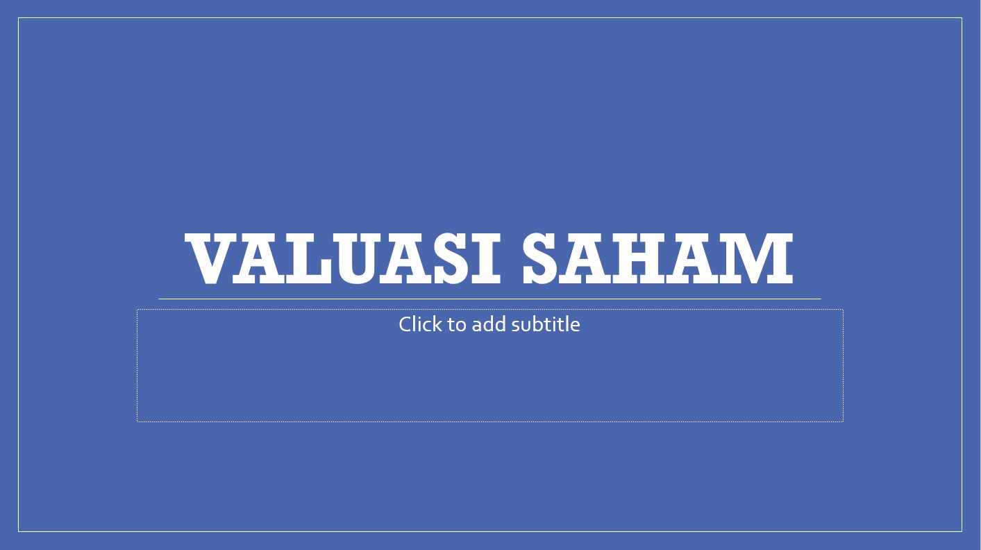 Valuasi Saham