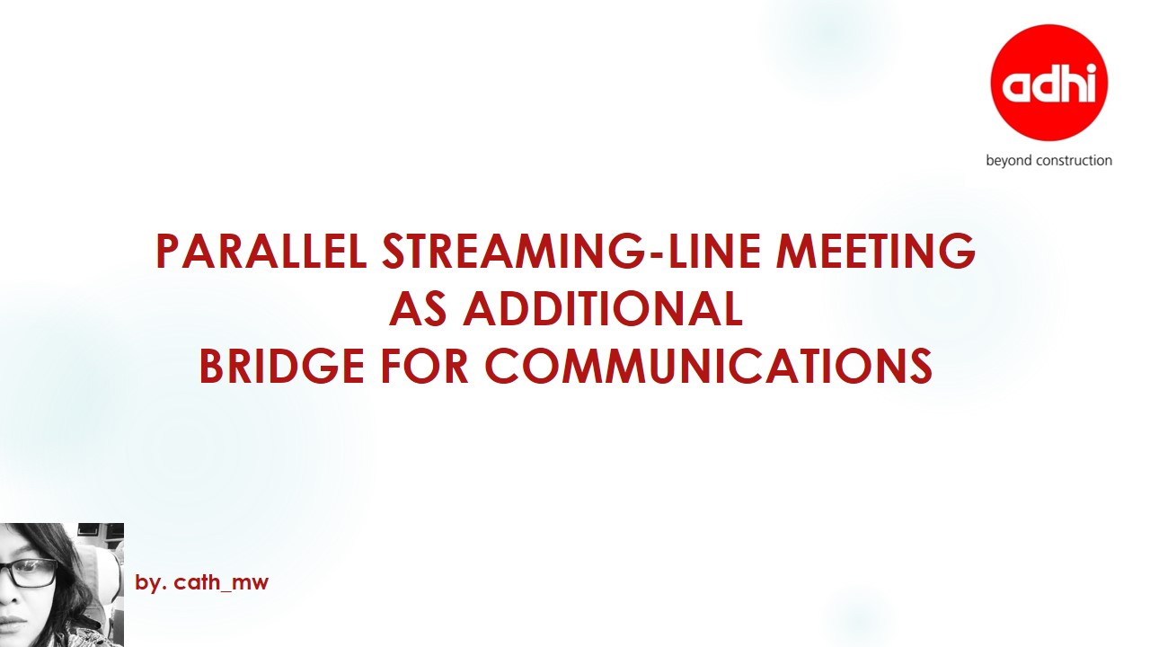 [ADHI-X 2019] Parallel Streaming-Line Meeting as Additional Bridge for Communications