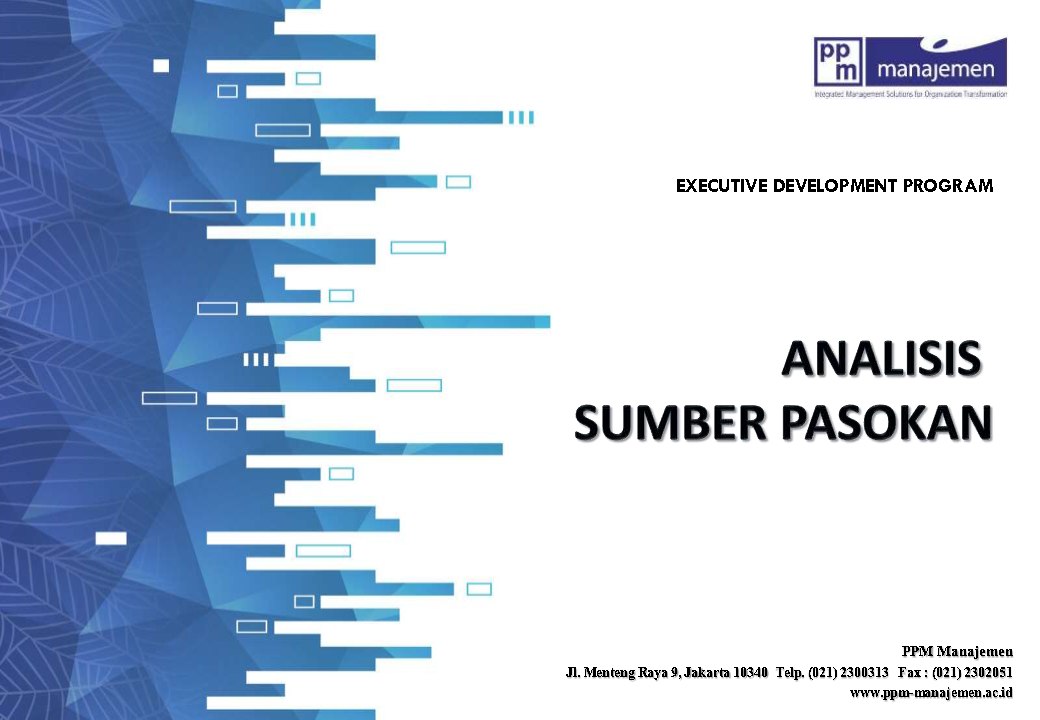 Analisis Sumber Pasokan