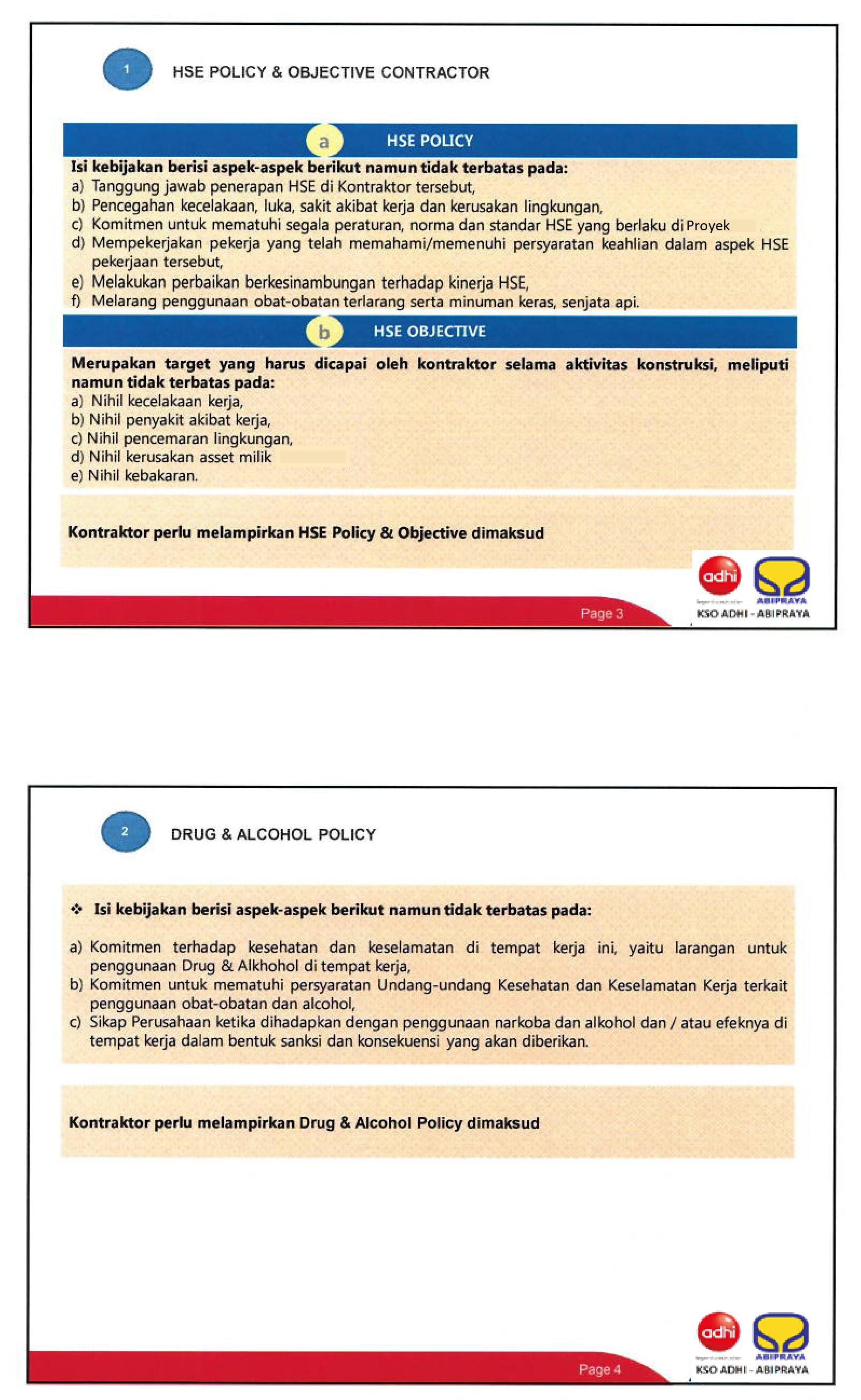 HSE Plan - Policies &amp; Procedures