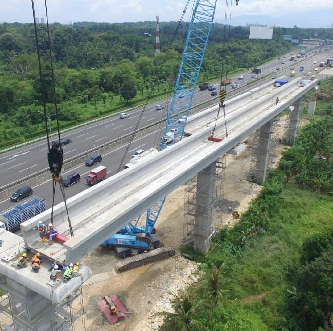 Metode Precast Di Awal Pembangunan Struktur LRT Tambur