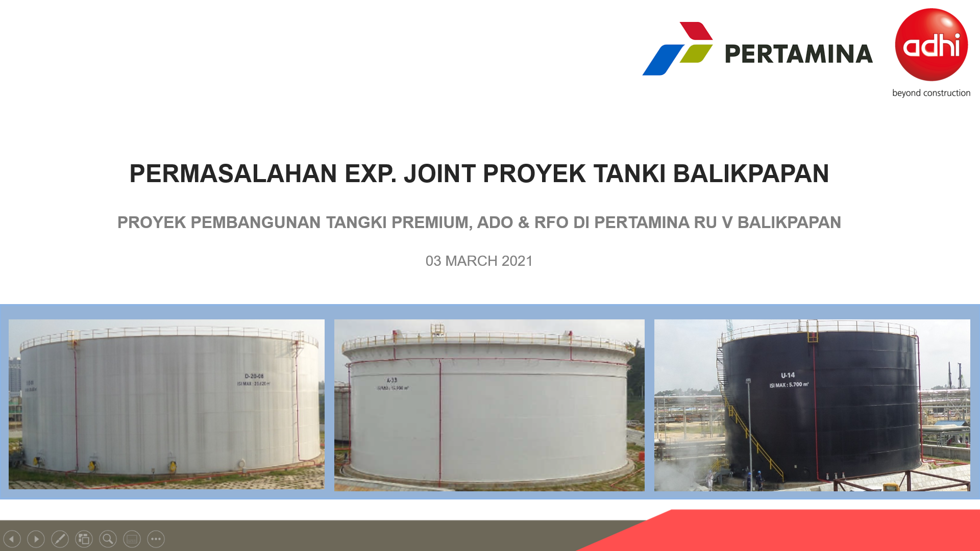 Permasalahan Exp. Joint Proyek Tanki Balikpapan 