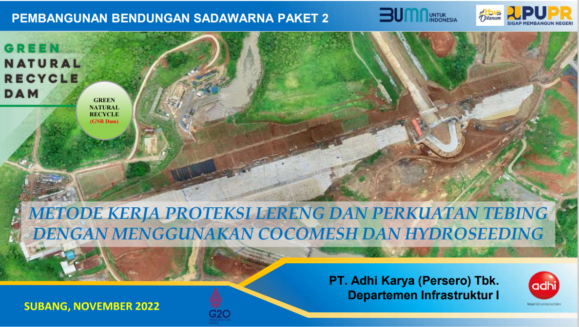 Inovasi - Metode Kerja Proteksi Lereng Dan Perkuatan Tebing Dengan Menggunakan Cocomesh Dan Hydroseeding