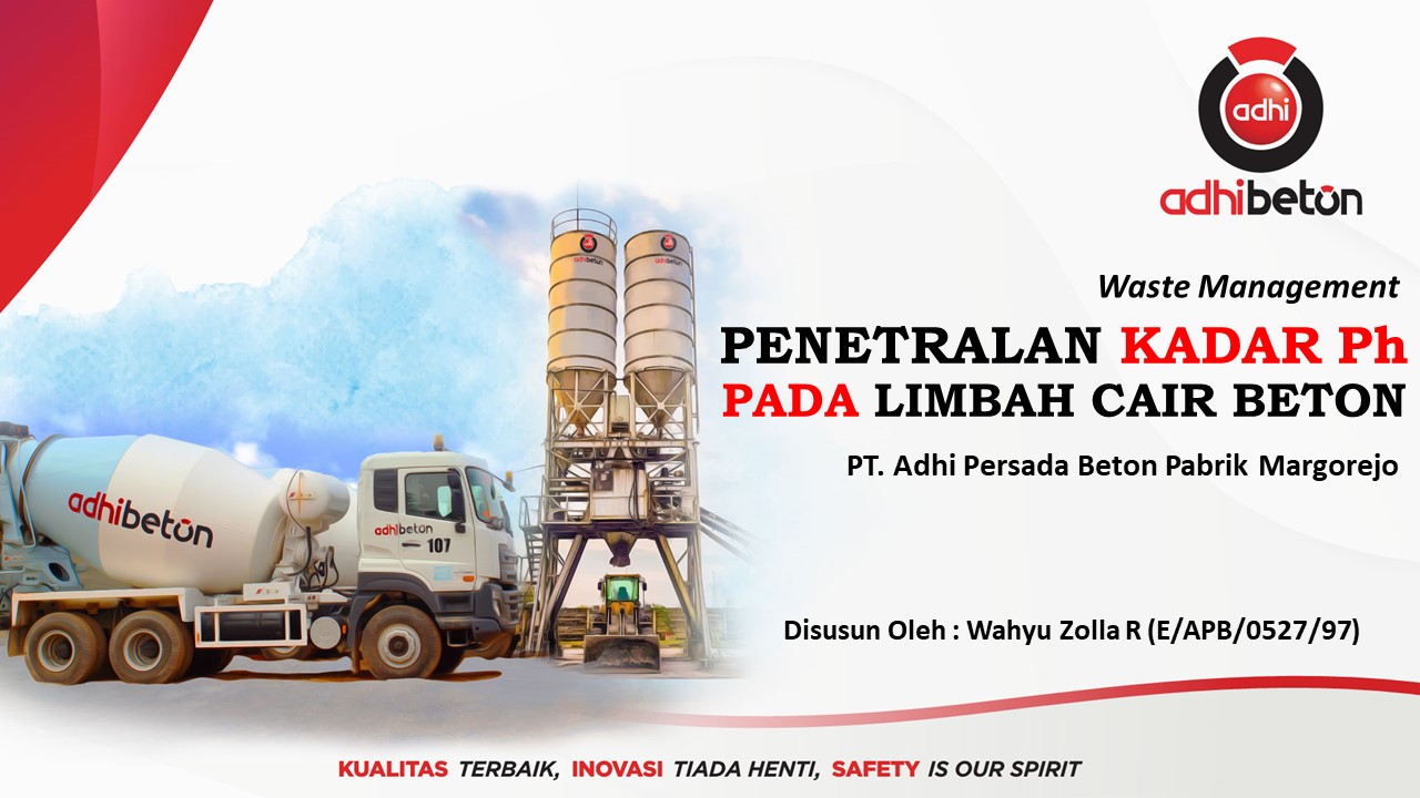 Penetralahan pH Limbah Cair Beton