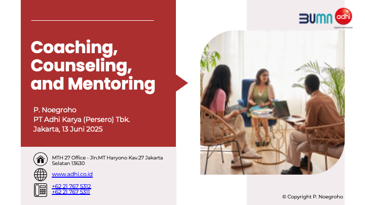 Pelatihan Coaching, Counseling, dan Mentoring