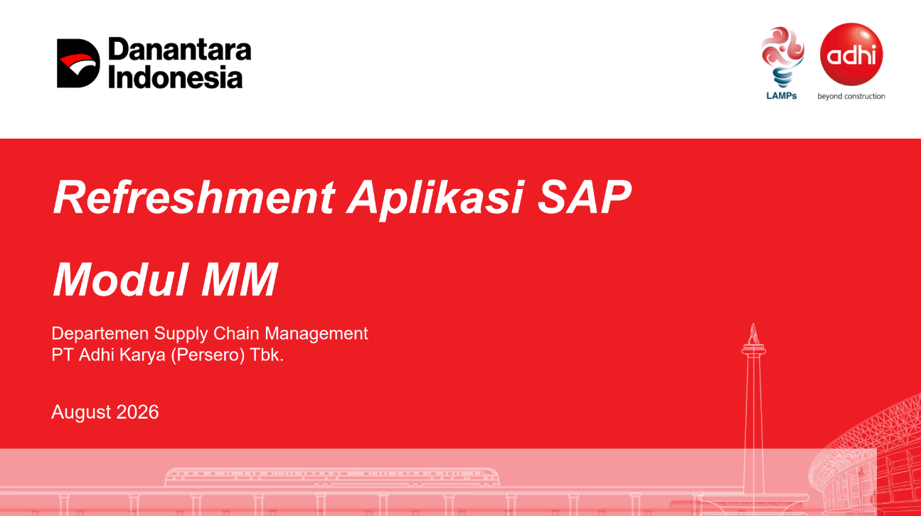 Refreshment Aplikasi SAP Modul MM