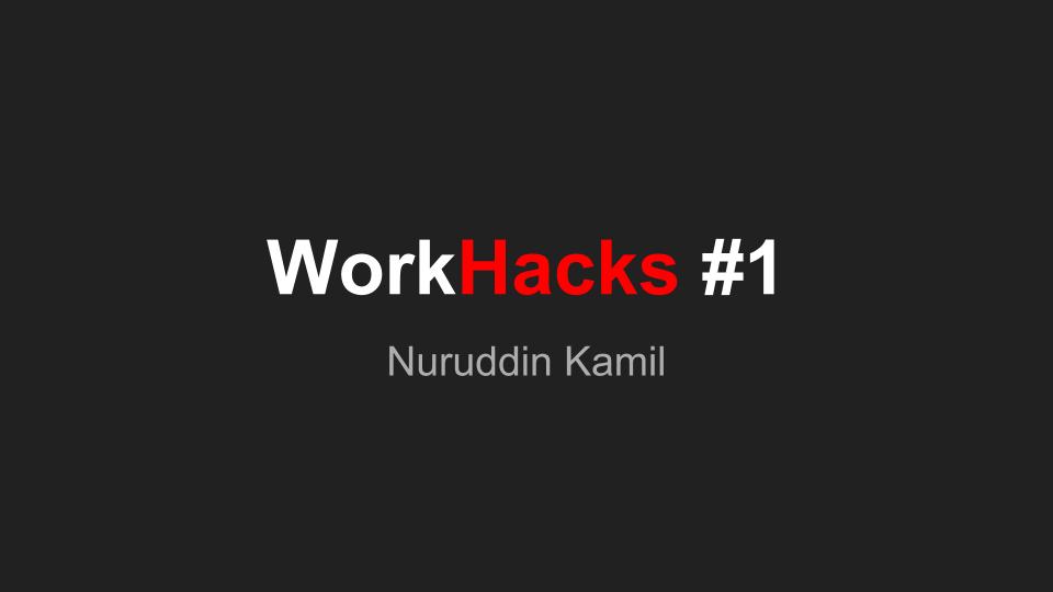 WorkHACKS #1